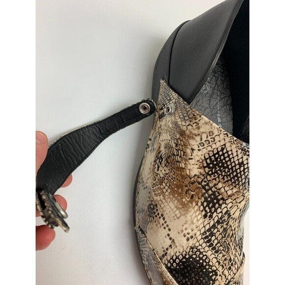 Rocky 4Eur Sole Serpentine Leather Convertible Clog 3 In 1 Womens 10 - 10.5 WIDE - Picture 13 of 15